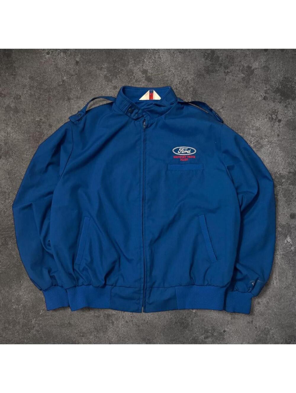 Beautiful Fire Vintage Ford Kentucky Truck Plant blue jacket